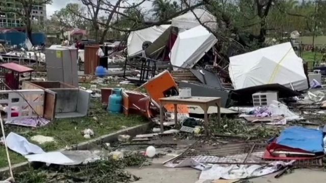 صورة من آثار إعصار راي في الفلبين
