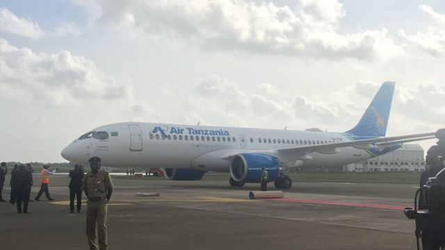 Airbus A220-300: indege nshasha ubutegetsi bwa Tanzaniya bwashikanye mu gihugu