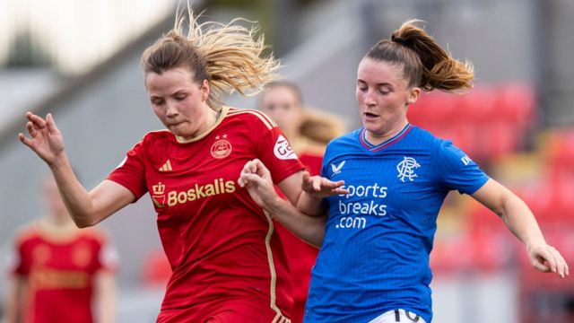 Aberdeen's Laura Holden and Rangers' Chelsea Cornet
