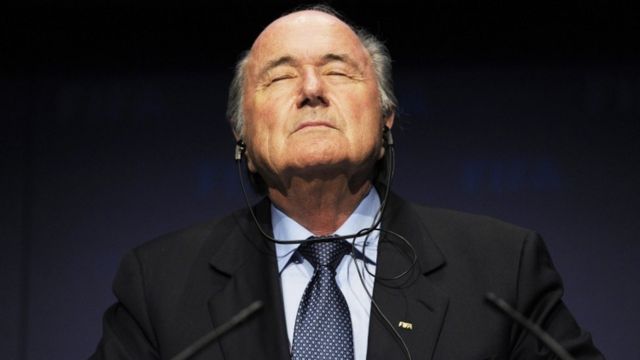 Joseph Blatter lors d'une conférence de presse à Zurich