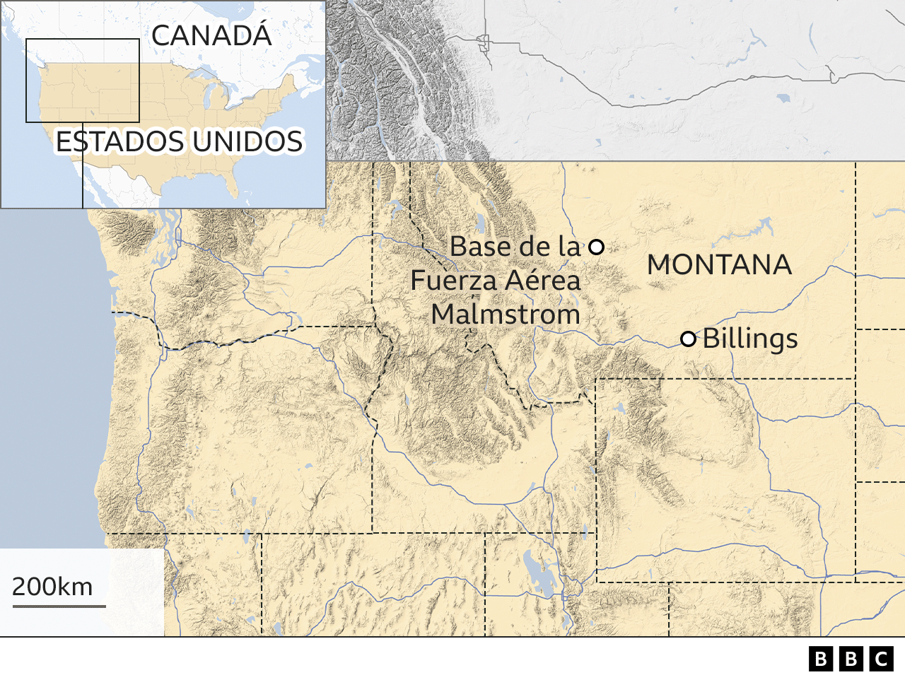 Mapa de Billings, Montana.