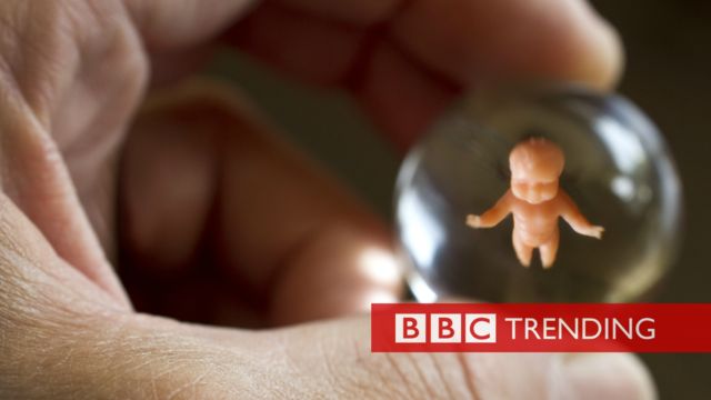 Image of foetus in a bubble