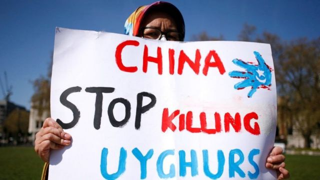 مظاهرة مناهضة لقمع الصين الإيغور