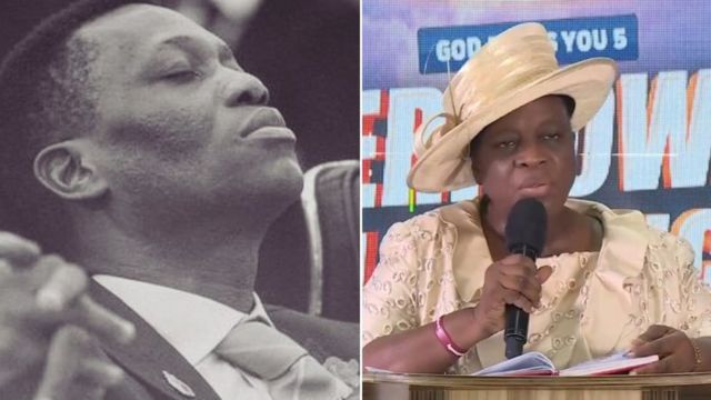 Aworan Pasitọ Dare Adeboye ati iya rẹ