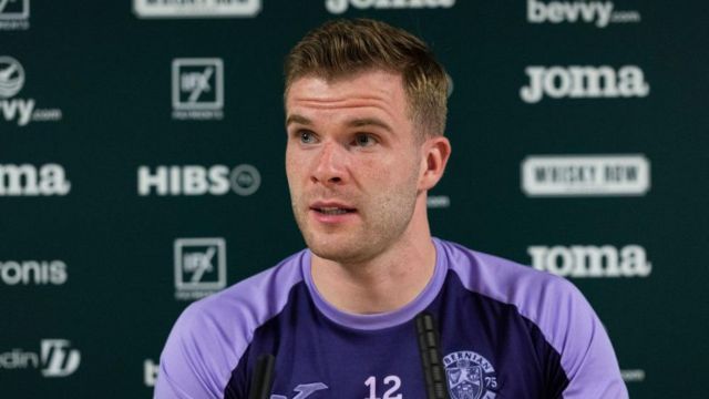 Chris Cadden in his pre-match press conference