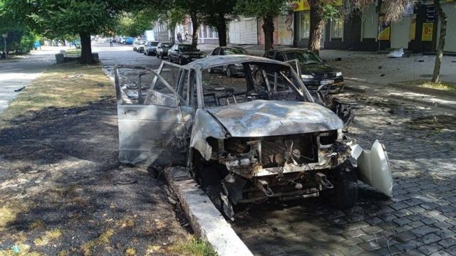 Voiture explosée