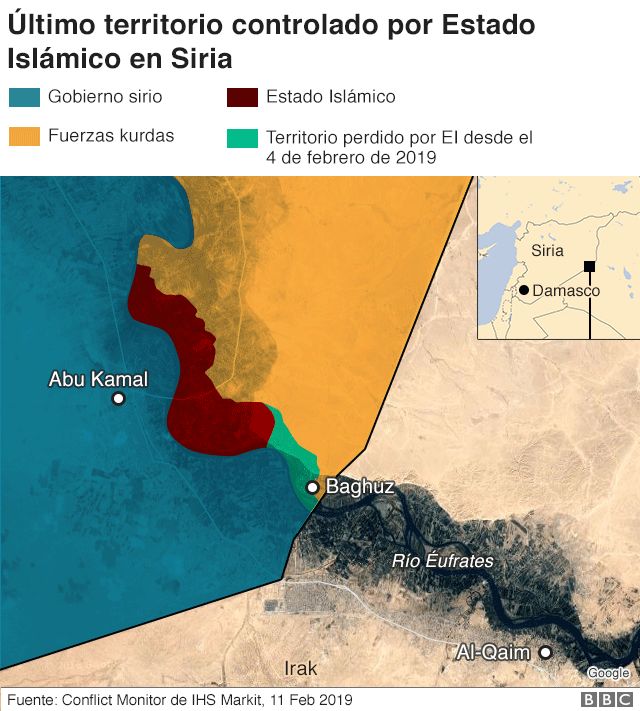 Último territorio ocupado por EI en Siria