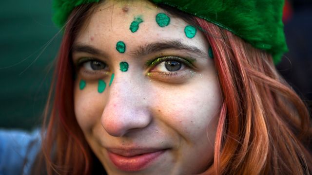 Manifestante en Argentina