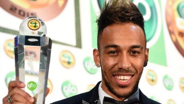 Dan Gabon da Borussia Dortmand Pierre-Emerick Aubameyang da lambar gwarzon Afirka na Caf na 2015