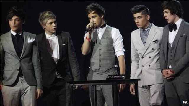 One Direction at Tuesday night's Brits
