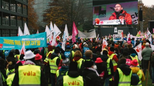 Una raunión de un sindicato en Alemania