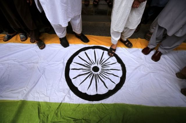 لگدمال کردن پرچم هند در روز قدس