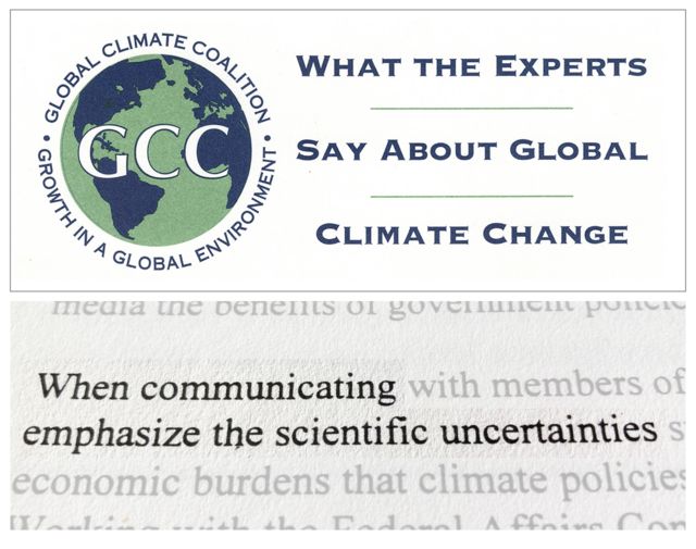Un folleto de la Coalición Global por el Clima