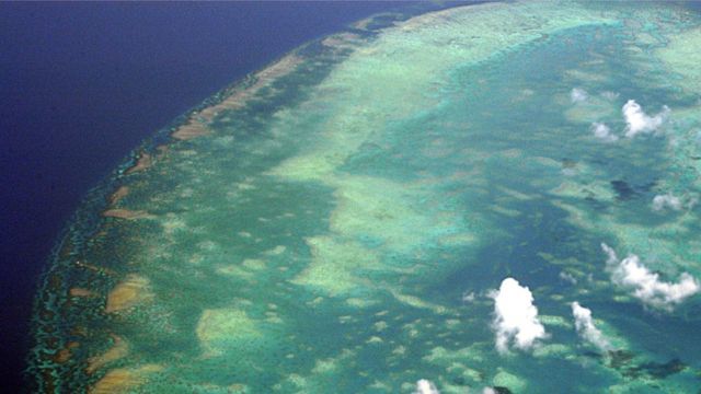 A grande barreira de corais, na Austrália