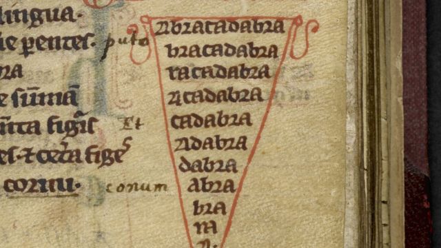 Livro do século 13 com primeiro registro da palavra abracadabra
