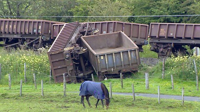 Rail Line Repair On Track After Derailment At Cumnock - BBC News