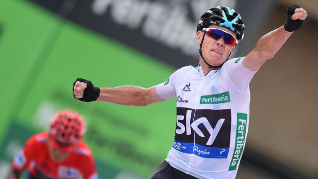 Froome ganó la etapa dePeña Cabarga por delante de Quintana