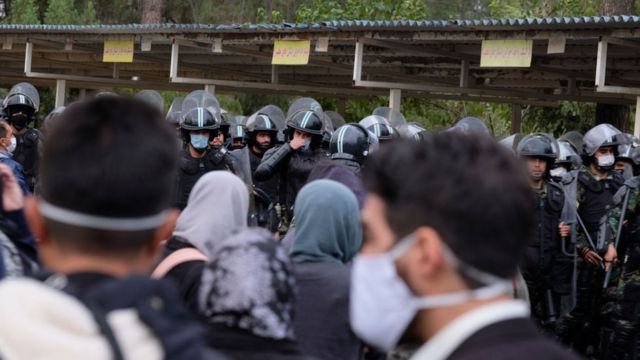حضور پررنگ نیروهای امنیتی و ضد شورش در مراسم
