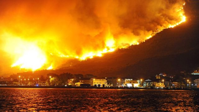 пожары на побережье Черногории