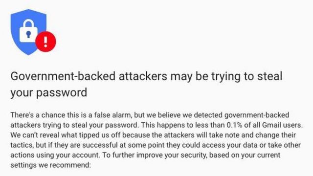 هشدار گوگل در مورد احتمال تلاش هکرهای دولتی برای دزدیدن رمز عبور