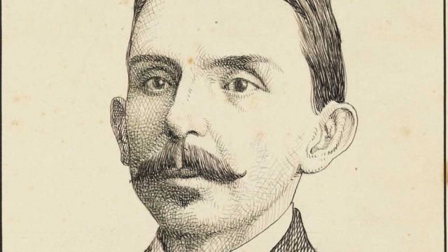 Bico de pena de Euclides da Cunha, publicado na década de 1890