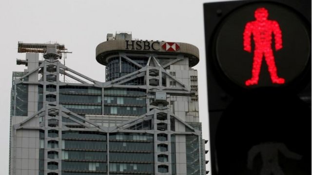 FILE PHOTO: HSBC headquarters is pictured at the financial Central district in Hong Kong, China August 4, 2020.