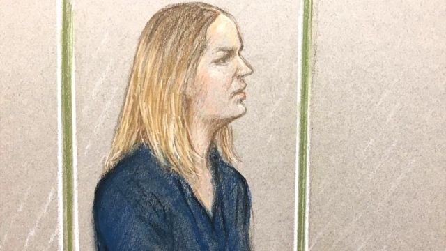 Drawing shows Lucy Letby at trial
