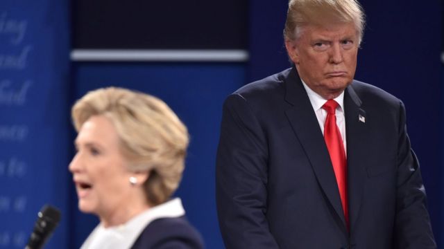 Clinton y Trump en debate