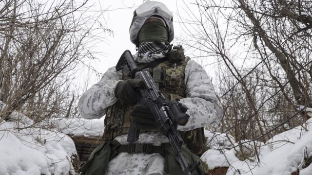 Украинский военный на Донбассе
