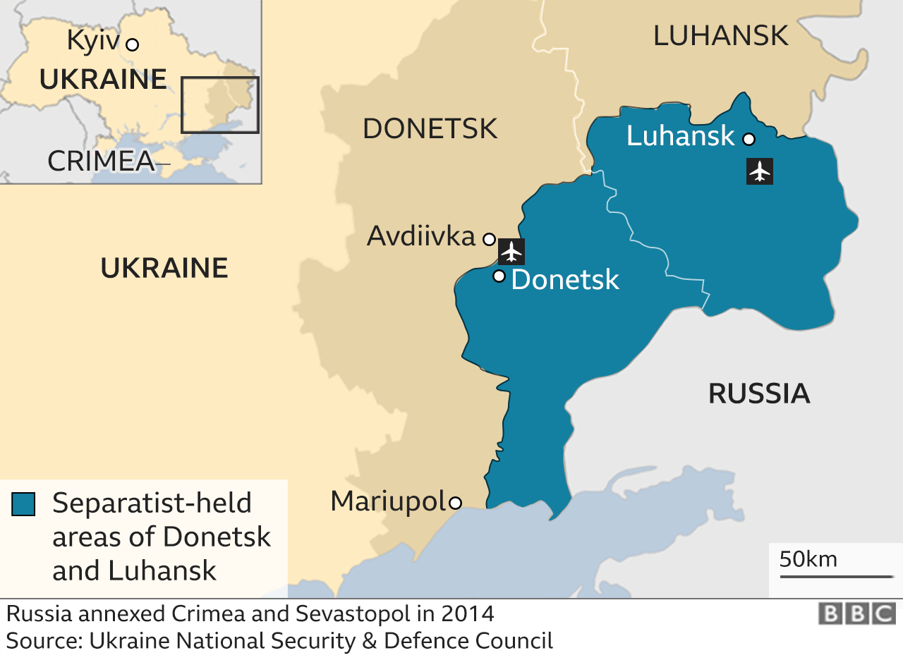 Eastern Ukraine map