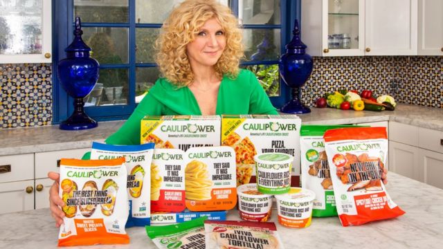 Jill Baker produces flour from cauliflower, which is used to make pastries and pasta.