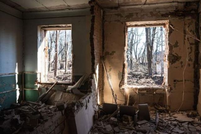 乌克兰被炸毁的建筑