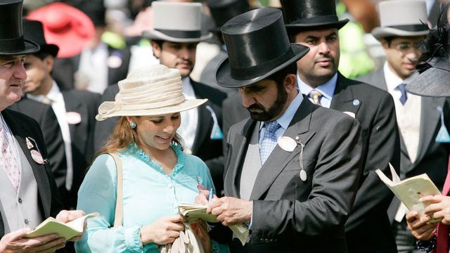 حاكم دبي محمد بن راشد آل مكتوم والأميرة هيا بنت الحسين، بريطانيا عام 2007