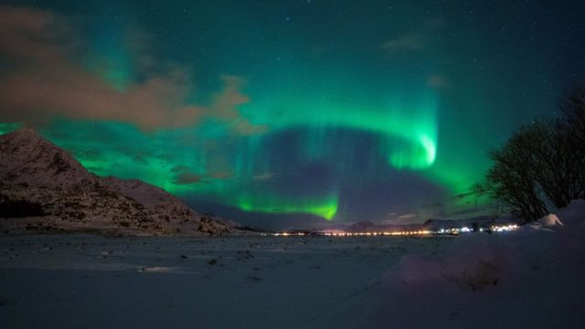 Auroras boreales en Noruega.