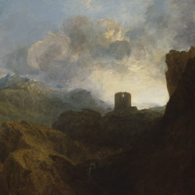 Фрагмент картины Уильяма Тернера, замок Долбадарн
