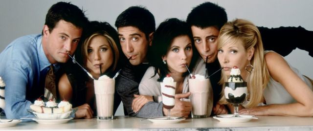 Elenco de 'Friends' em foto promocional da série