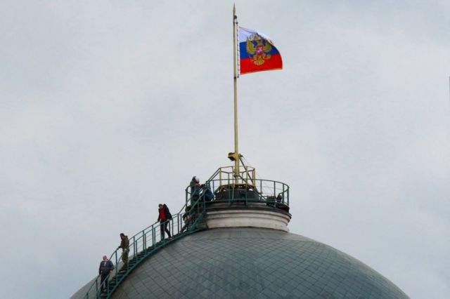 Vista de la cúpula del Kremlin.