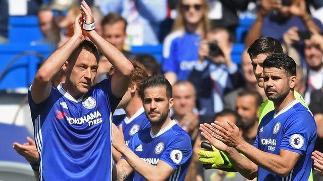 Chelsea captain John Terry's guard of honour