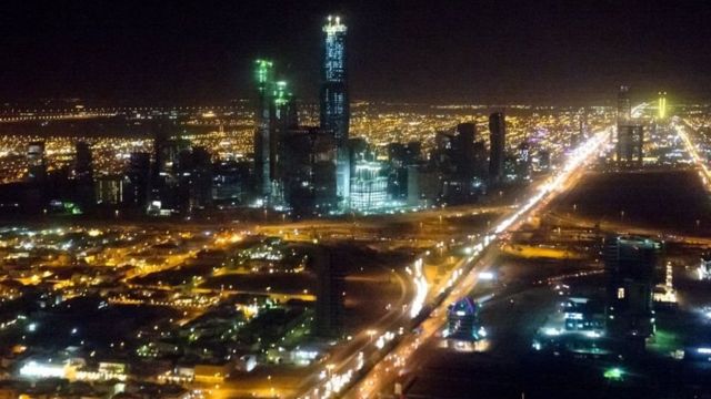 Vista aérea del aeropuerto de Riad.
