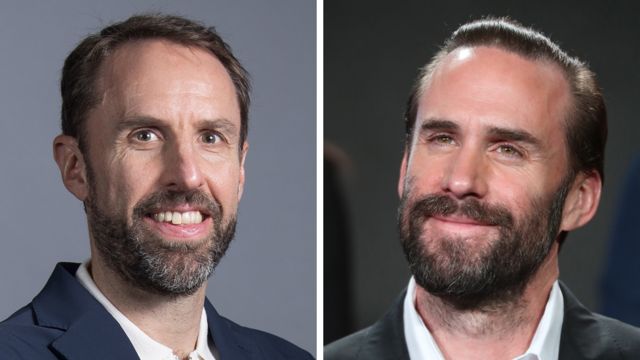 Gareth Southgate and Joseph Fiennes