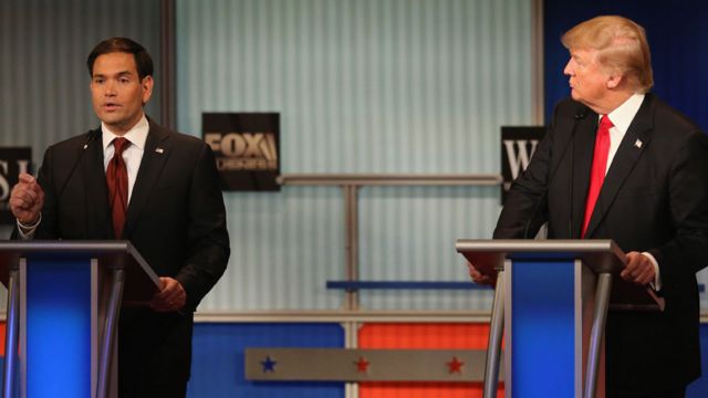 Marco Rubio and Donald Trump