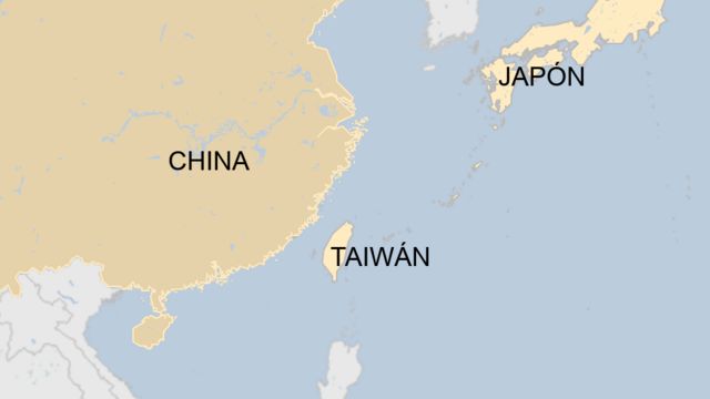 Mapa de China y Taiwán