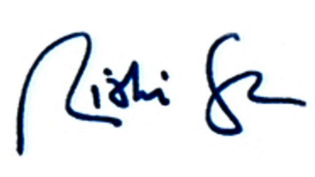 Sunak signature