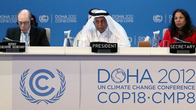 Reunión sobre Cambio Climático en Doha.
