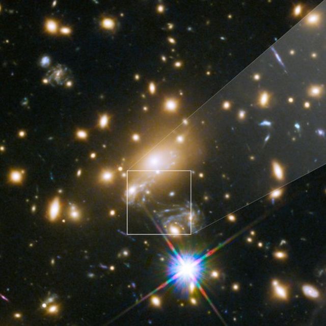 La estrella Ícaro fotografiada por Hubble.