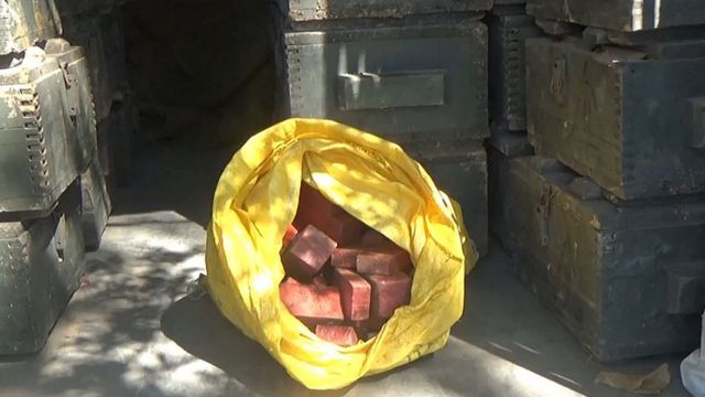 ящики с тротилом в Донбассе