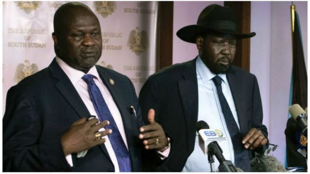 Salva Kiir et Riek Machar