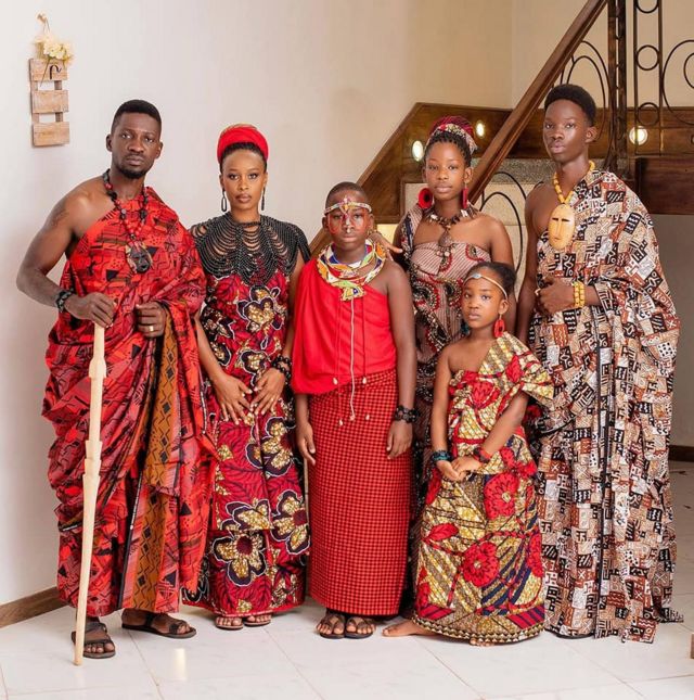 Ugandan politician, Bobi Wine and his family