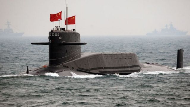 评论说澳大利亚在英美帮助下获得先进的潜艇就是为了将来澳洲潜艇力量能抗衡中国潜艇(photo:BBC)