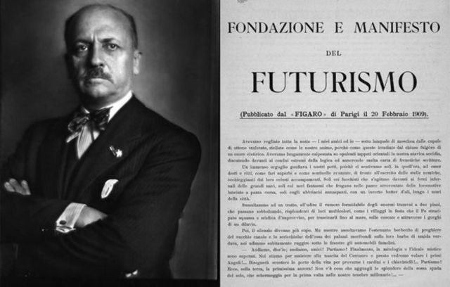 Aunque el "Manifiesto futurista" de Filippo Tommaso Marinetti también se publicó en 1909, celebró la maquinaria como una fuerza para el bien, a diferencia de Forster